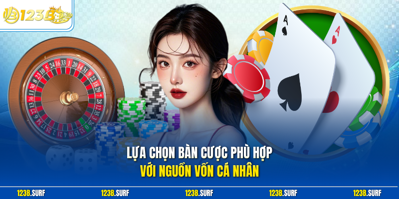 Lựa chọn bàn cược phù hợp với nguồn vốn cá nhân