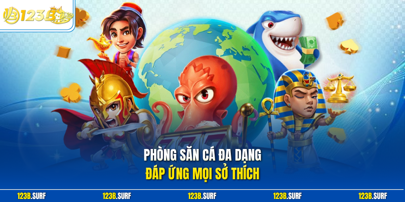 Phòng săn cá đa dạng, đáp ứng mọi sở thích
